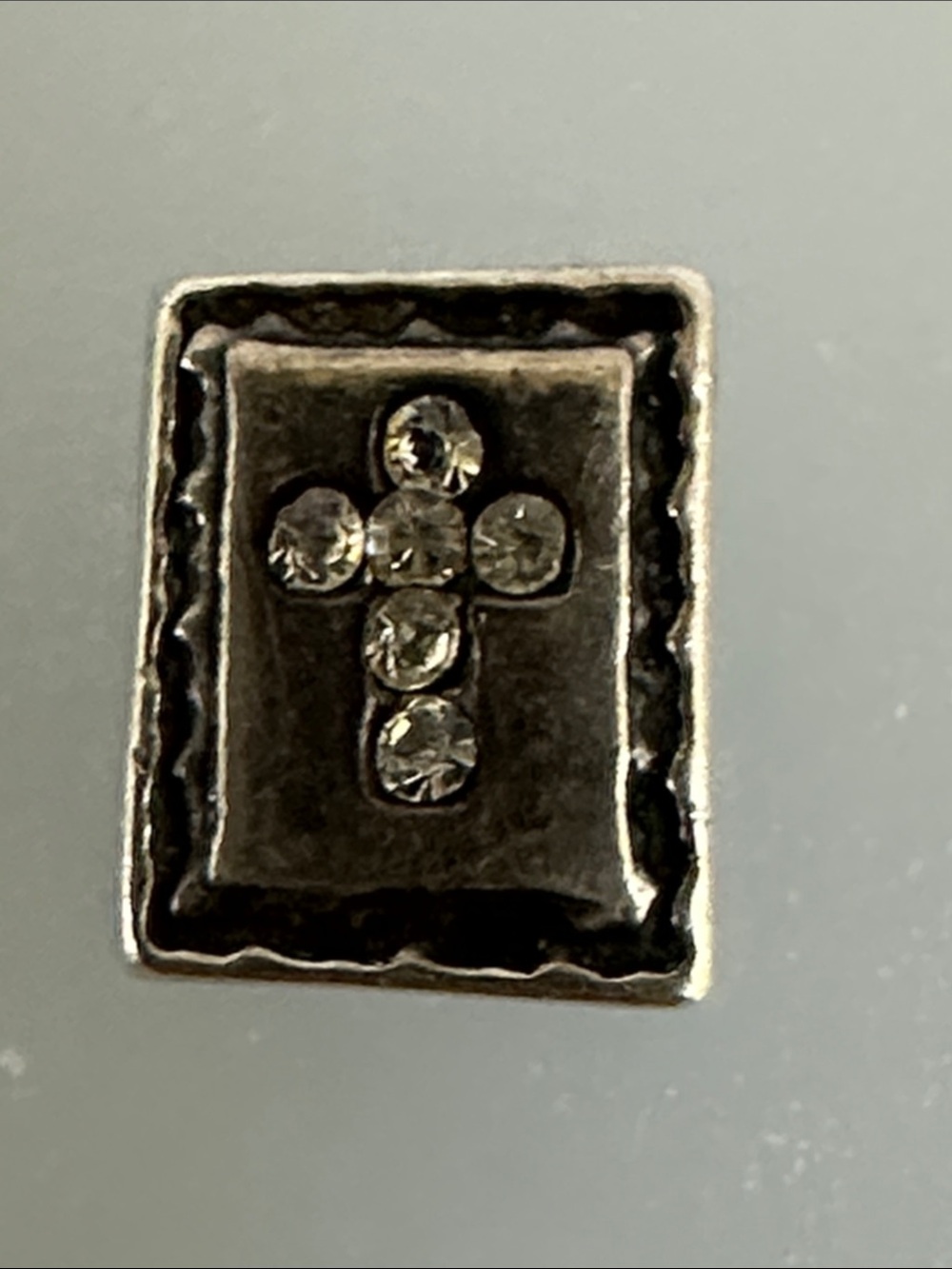 Pandora Bible Silver Cross Accent Charm with Clear Crystals